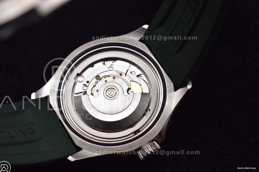 Rubber SuperOcean BLSF FashionForward 1:1 Automatic Orange 42 on Green Strap SS A 1164 Best Edition Dial 1226